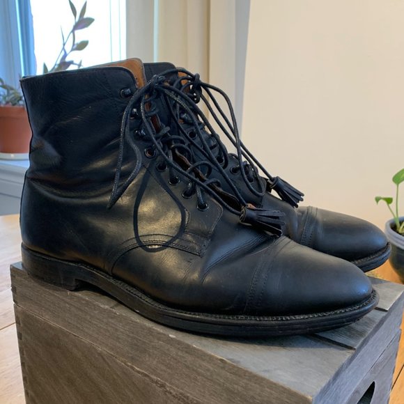 Bench-made Ralph Lauren black leather dress boots - Picture 1 of 3